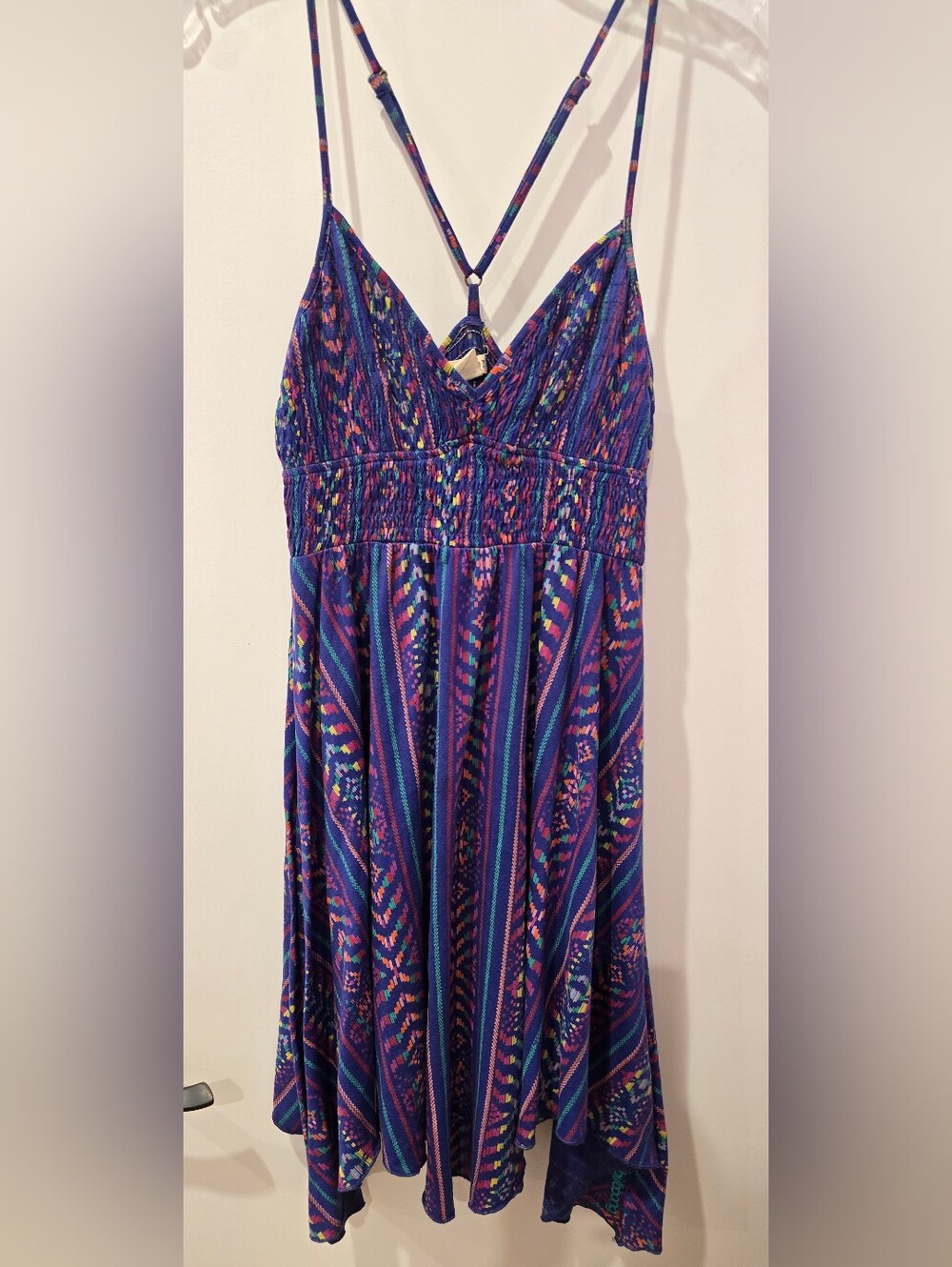 Billabong Purple Multicolor Smocked Sundress